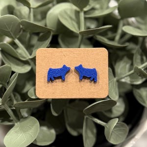 3D Printed Livestock Stud Earrings: Farm Animal Jewelry