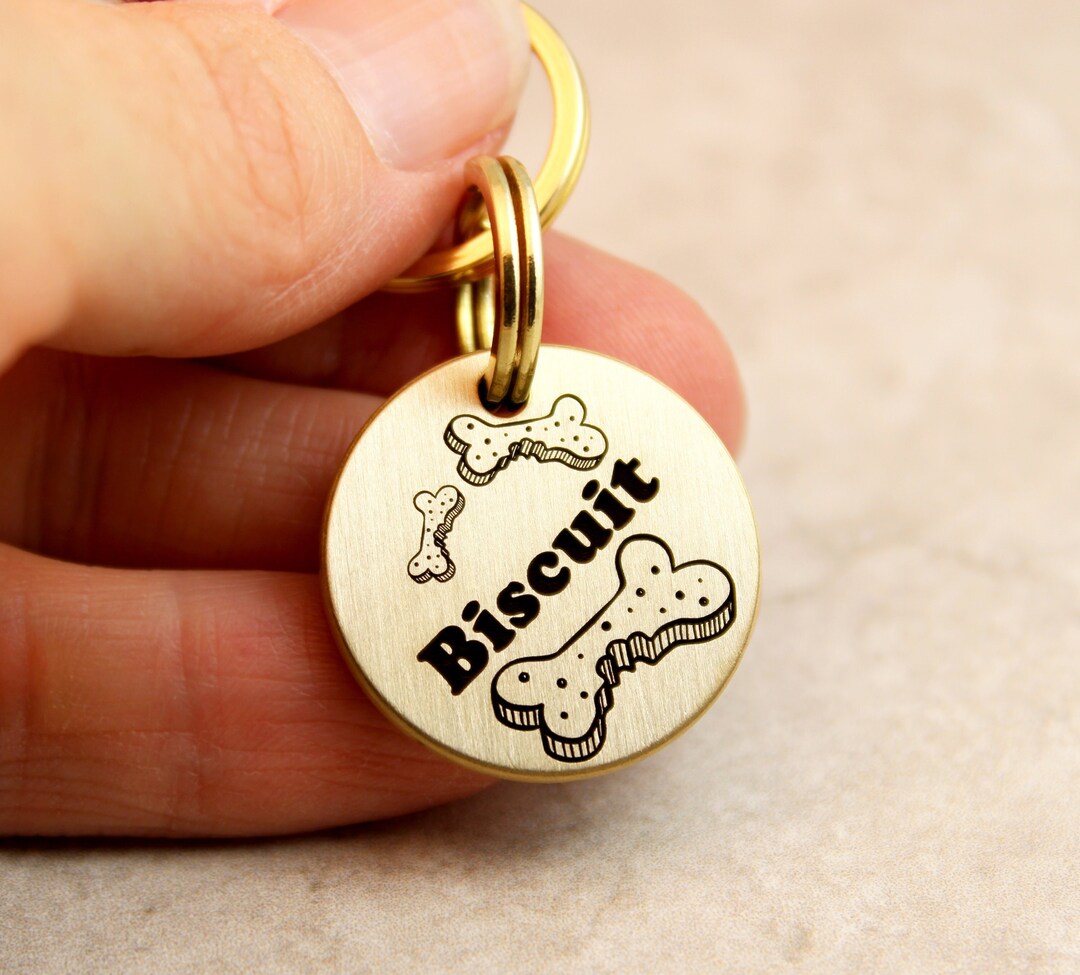 Biscuit Dog Tag, Dog Bone Tag for Dogs, Cute Biscuit Dog Tag, Cookie