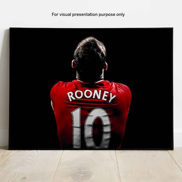 Wayne Rooney Wall Art Poster Print | Manchester | Football | Home Decor | Birthday Gift