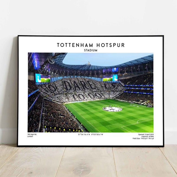 Tottenham Hotspur Stadium Print - Spurs Wall Art, Football Fans Gift