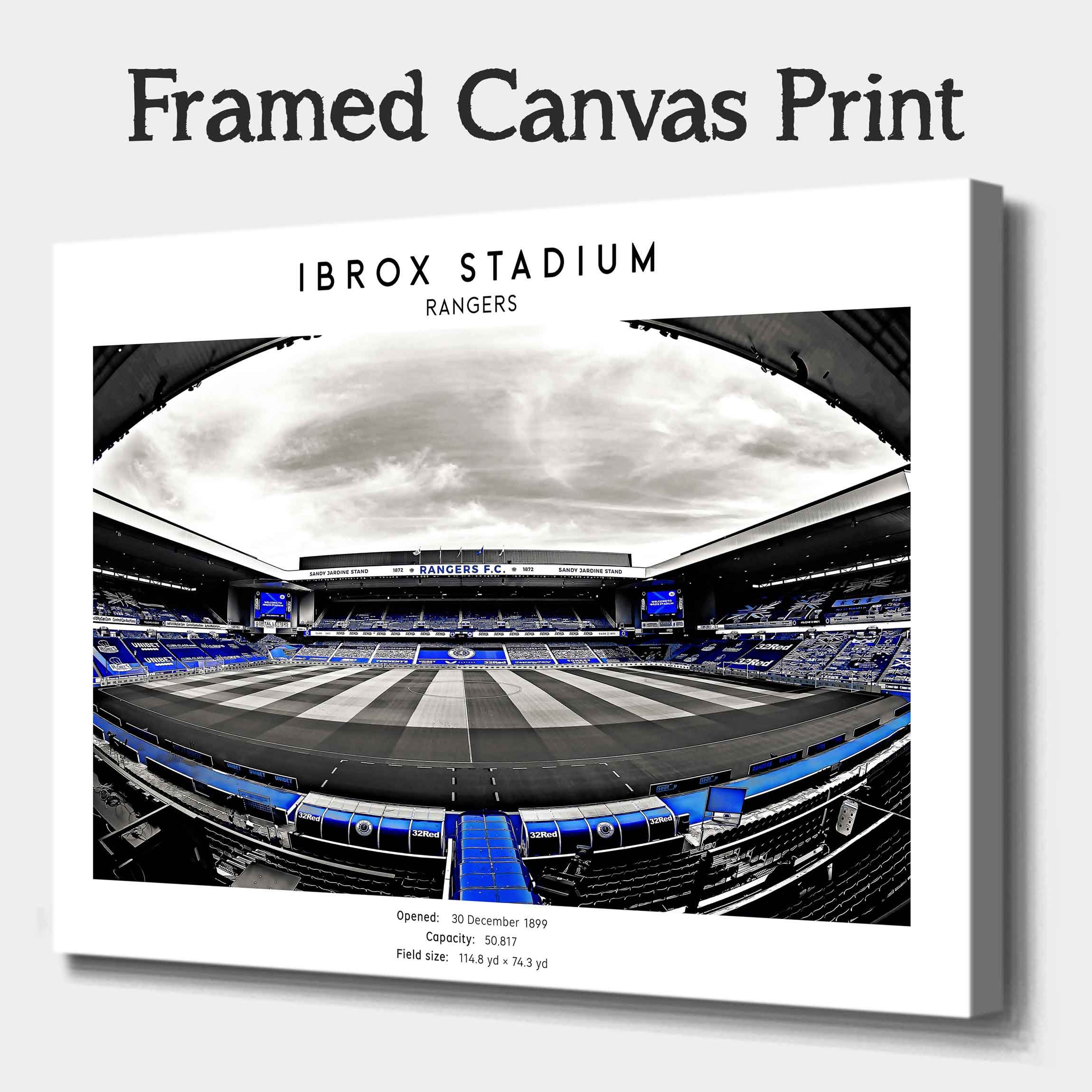 Ibrox Stadium Print Glasgow Rangers FC Wall Art Print Ibrox Etsy UK