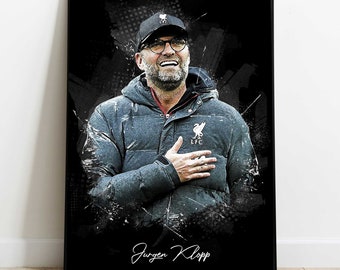 Jurgen Klopp Art Print | Liverpool Manager Poster Print | LFC Fans Gift | Birthday Gift | Soccer Art Print