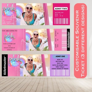 Unofficial Pink summer carnival souvenir tickets
