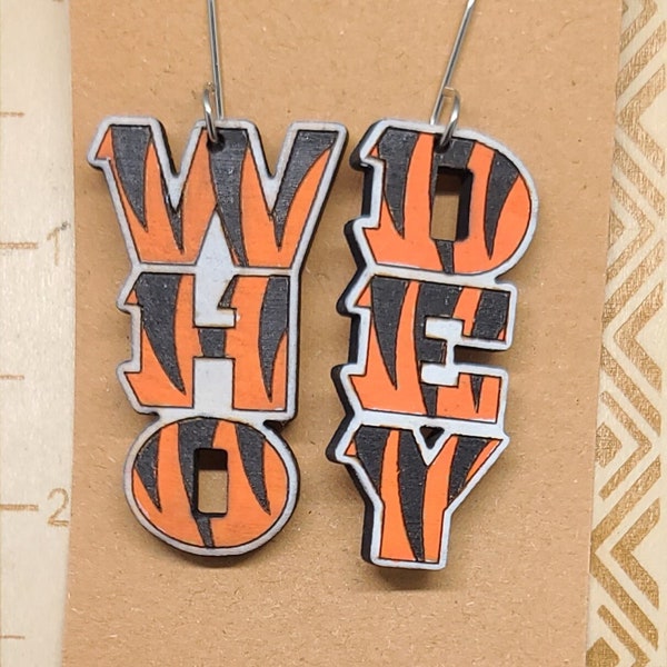 Bengals "Who Dey" earrings