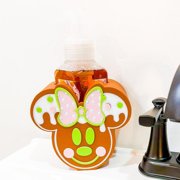 Minnie House Soap Holder 3D Print File – Christmas Bathroom Decor, Holiday Soap Dish STL,  3D Model 3d Printing
