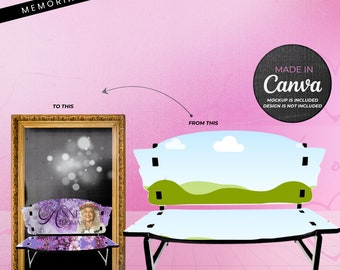 Memorial Bench Canva Mockup| | Memorial Mockup Template| Sublimation Memorial Bench| Instant Download