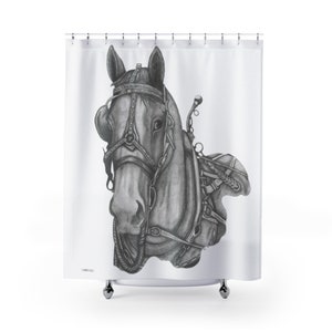Western, Work Horse Shower Curtain