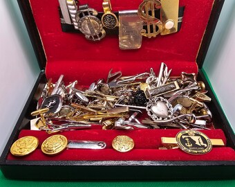 Mens Jewelry Lot With Jewelry Box