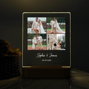 Custom Photo LED Light,Photo Collage Lamp,Personalized Acrylic Picture Frame, Gift for Couple, Christmas Gift, Gift for Her Him Friends
