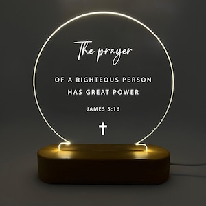 Bible Verse LED Light • Custom LED Night Light • Favorite Bible Verse • Christian Home Decor •  Inspirational Gifts •  Religious LED Light