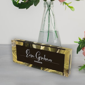 Custom Name Plate for Desk | Office Decor | Desk Nameplate | Personalized Gift | Acrylic Plaque | Gift for Women | Gift for Lady