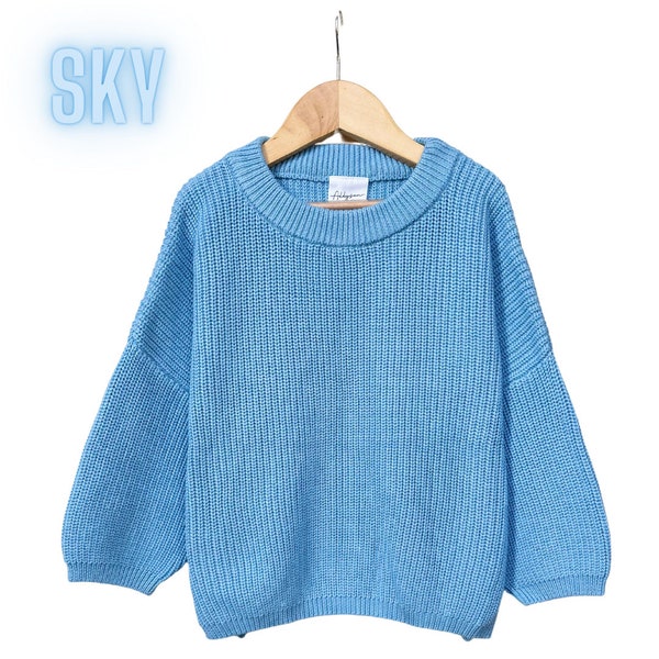 Wholesale Blue Knit Sweater Plain Knit Sweater for Personalization Wholesale Cotton Sweater Wholesale Plain Sweater Blue Cotton Knit Sweater