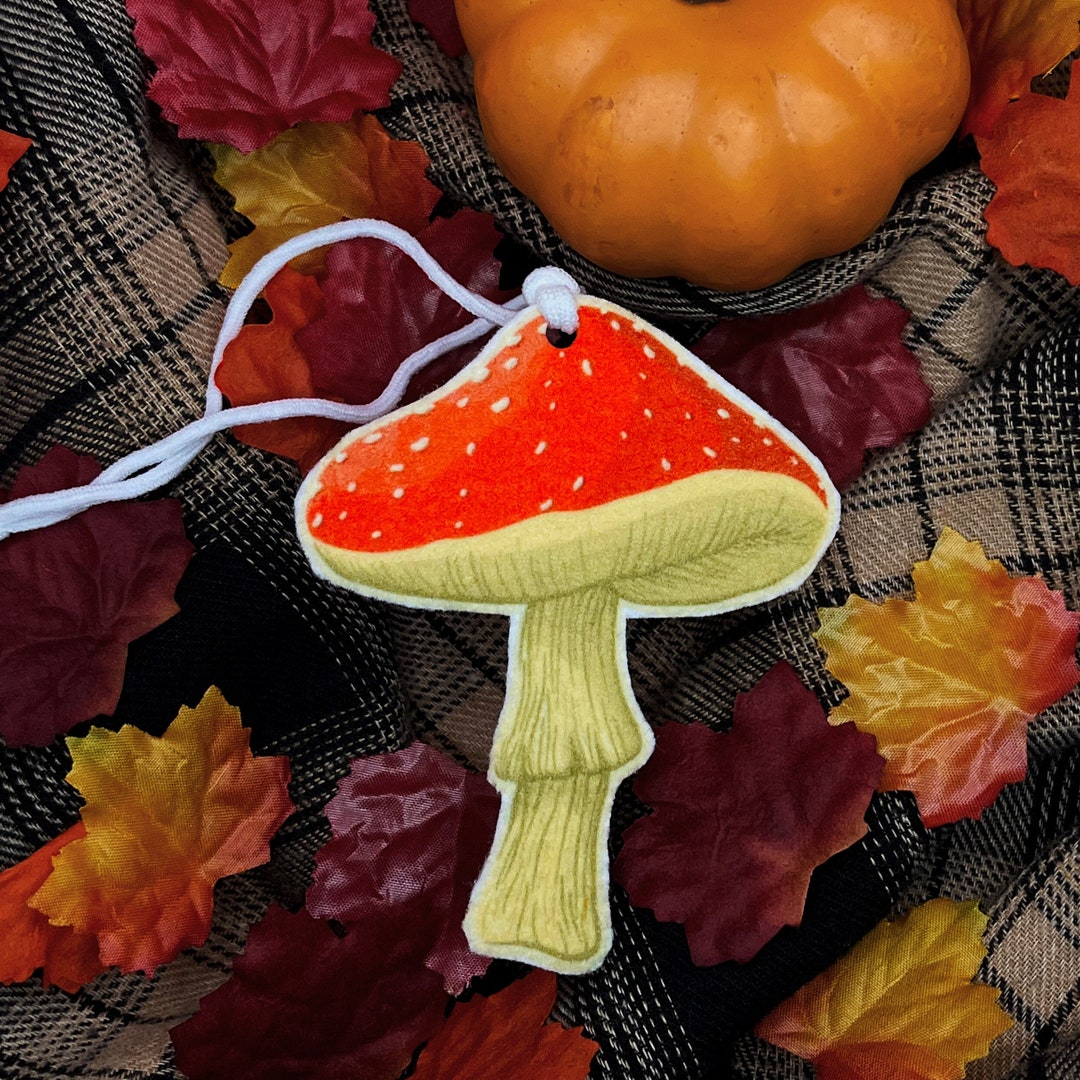 Red Mushroom Air Freshener Felt Car Air Freshener Car Etsy