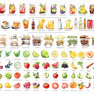600 Watercolour Cocktail Clipart, Signature Cocktail, Alcohol Illustrations, Non Alcoholic Drinks, Beers Clipart, Beverage Clipart image 8