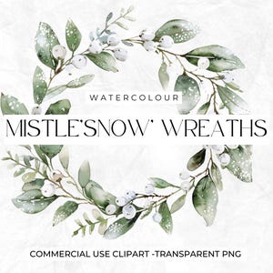 Aquarell Weihnachtskranz, Weihnachtsbaum Clipart, Grünes Weihnachten PNG Bundle, Weihnachtsrahmen, Gemütliche Weihnachten, Kommerzielle Clipart