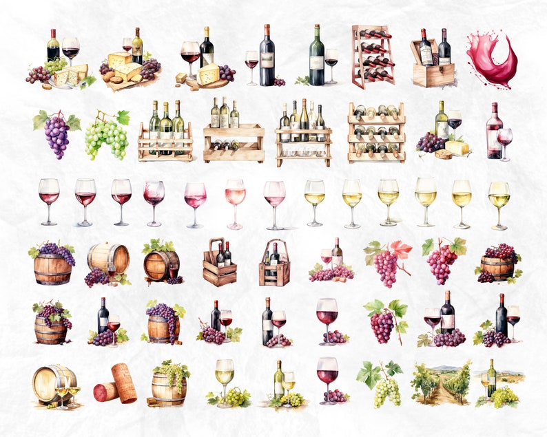 600 Watercolour Cocktail Clipart, Signature Cocktail, Alcohol Illustrations, Non Alcoholic Drinks, Beers Clipart, Beverage Clipart image 9