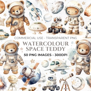 50 cliparts astronaute aquarelle, clipart bébé garçon, clipart chambre d'enfant, bébé garçon, espace extra-atmosphérique PNG, espace, fusée, Images à usage Commercial