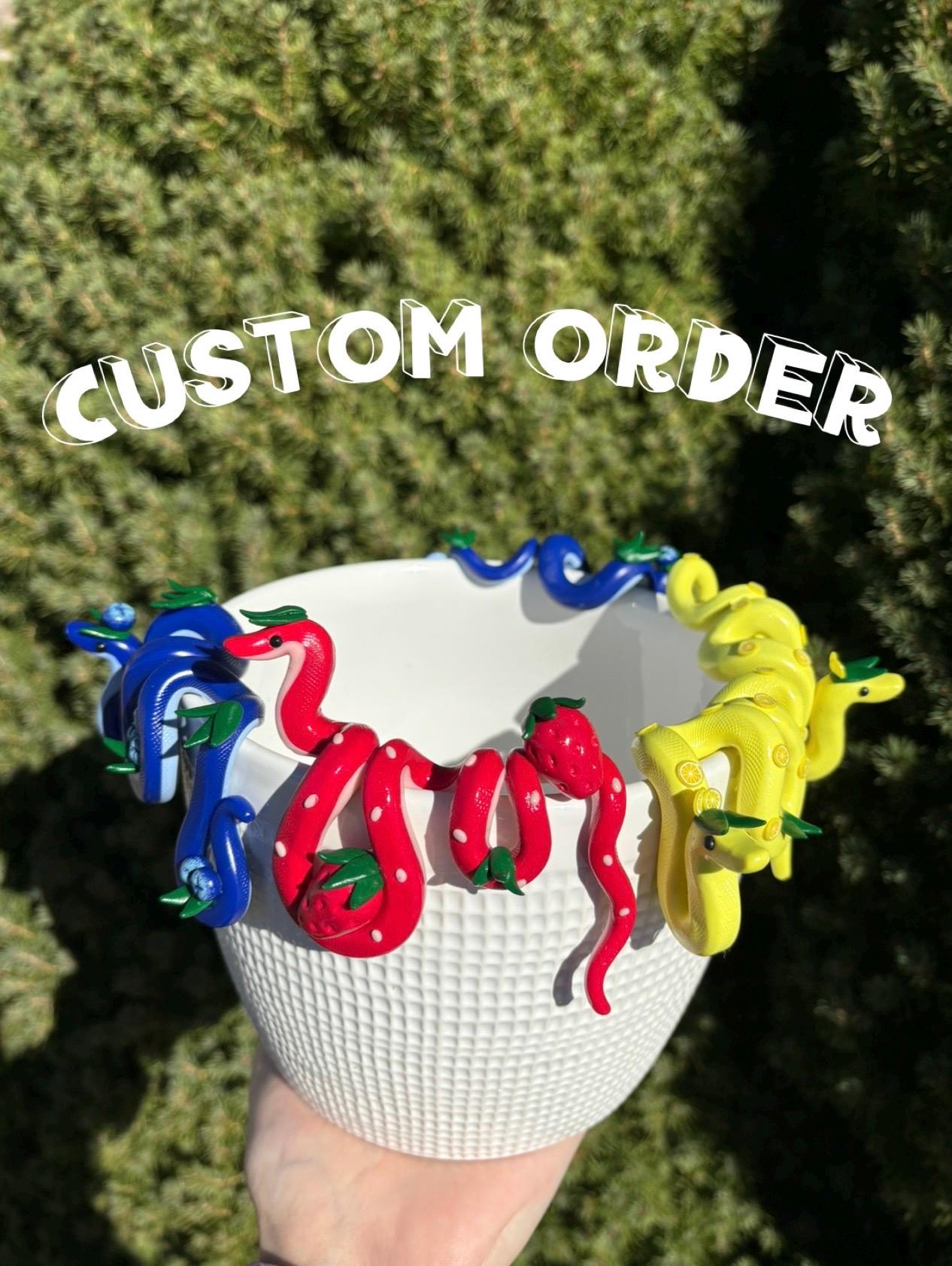 Custom Order Snake Pot Perch - Plant Pot Decoration