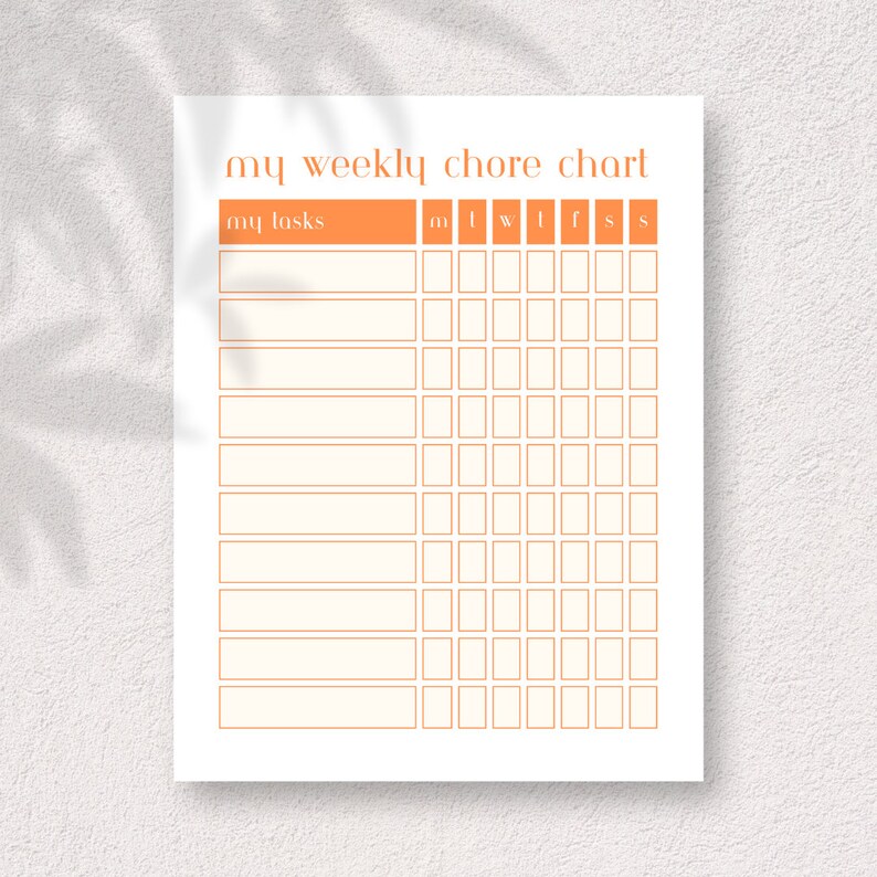 Kids Chore Chart Minimalist Kids Chore Chart Task Tracker for Kids ...