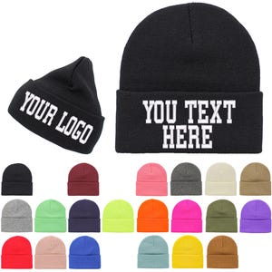 Create Your Own style with Custom beanie with name-Personalized Embroidery Beanie for Every Occasion
