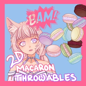 Vtuber Streaming Macaron Throwable Assets