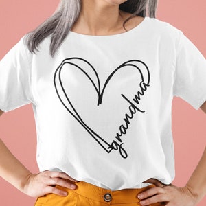 Personalized Grandma Shirt ,Custom Grandma Gift, Grandma Heart Shirt, Funny Grandma Shirt, Mothers Day Gift, Grandma Birthday Gift