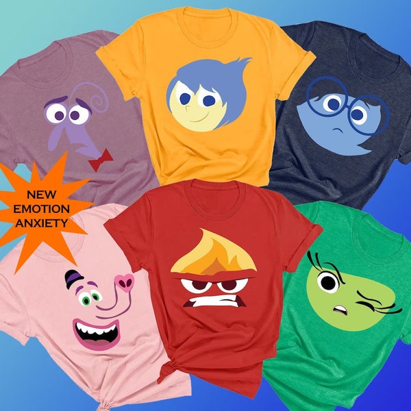 Inside Out Characters Costume, Inside Out 2 Shirt, Inside Out Group Matching, Inside Out 2 Family Party, Halloween Matching Costume