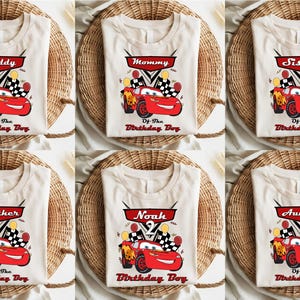 Disney Cars Family Birthday Shirt, Lightning Mcqueen Birthday Shirt, Custom Disney Cars Shirt, Custom Birthday Tee, Lightning Mcqueen Shirt