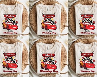 Disney Cars Family Birthday Shirt, Lightning Mcqueen Birthday Shirt, Custom Disney Cars Shirt, Custom Birthday Tee, Lightning Mcqueen Shirt