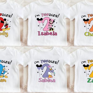 Twodles Disney Shirt, Custom Disney Birthday Shirt, Mickey Mouse 2nd Birthday Shirt, 2nd Birthday Girl Shirt, Birthday Boy Shirt