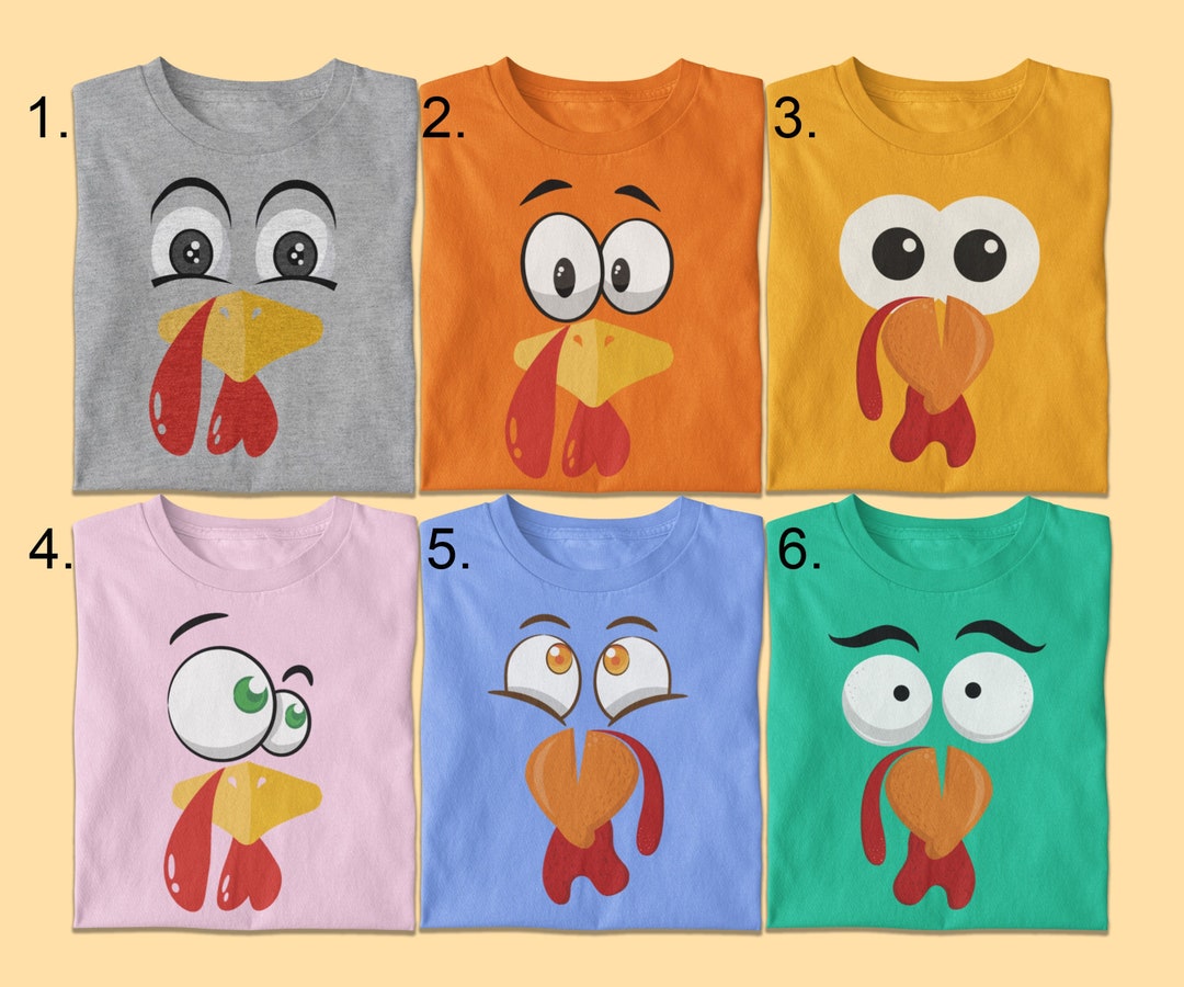 Funny Turkey Face Shirts, Thanksgiving Group Shirts, Fall Family Shirts