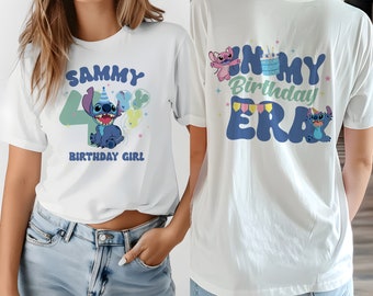 Stitch Shirt, Disney Tee, Disney Stitch Shirt, Angel Shirt, Kids Birthday Shirt, Birthday Girl Shirt, Birthday Boy , Custom Birthday Shirt