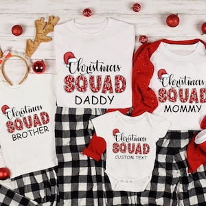 Custom Family Christmas Squad Shirt, Squad Family Christmas Shirt, Family Matching Christmas Shirt, Christmas Squad Shirt 2025