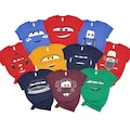 Disney Cars Face Outline Family Matching Shirt, Disney Birthday Crew, Cars Group Shirt, Disney Vacation, Disney Cars Shirt, Cars Shirt