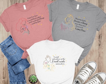 Princess Shirts, Princess Quotes Shirt, Disney Princess, Disney princess shirts, Disneyland shirt, Disney Princess Gift