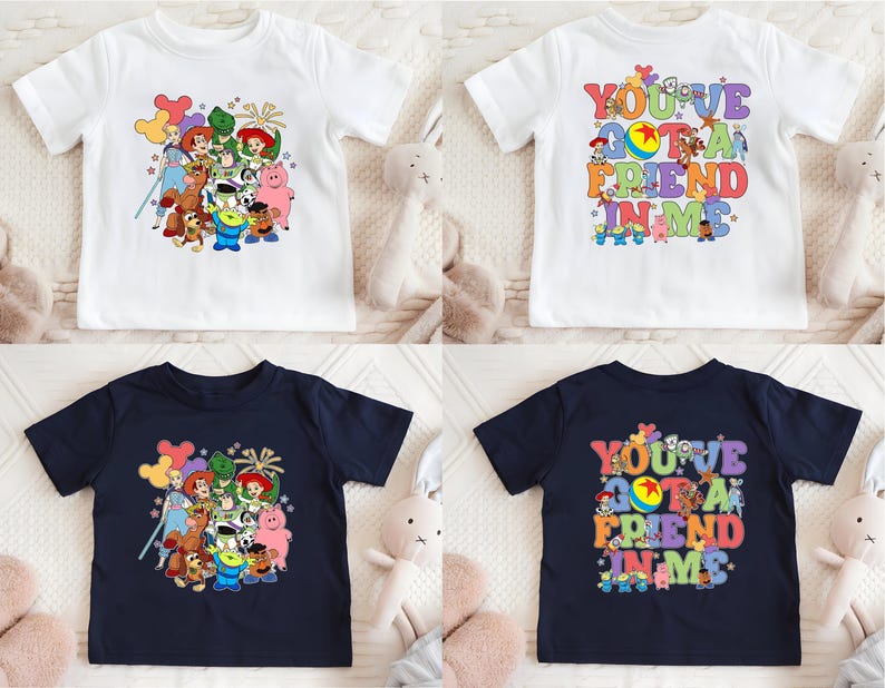 Camiseta "Tienes un amigo en mí", Camiseta de personajes de Toy Story, Camiseta de Disney Toy Story, Camiseta de Buzz Lightyear, Camiseta de la amistad de Disney imagen 5