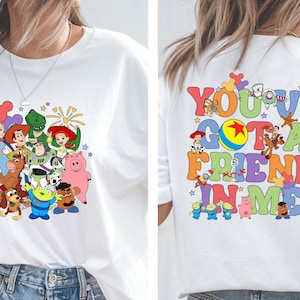 Camiseta "Tienes un amigo en mí", Camiseta de personajes de Toy Story, Camiseta de Disney Toy Story, Camiseta de Buzz Lightyear, Camiseta de la amistad de Disney imagen 1