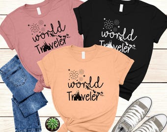 World Traveler Shirts, World Traveler Shirt,  World Traveler Family Trip T-shirt, Unisex T-shirts, Disney Shirt, Disney Trip Matching Shirts