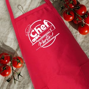 Custom Chef Apron, Personalized Men&#39;s Apron, Personalized Gift for Dad, Personalized Aprons For Women, Apron For Women, Gift For Mom