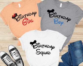 Birthday Girl Shirt, Birthday Squad Shirt, Disney Birthday Shirt, Matching Birthday Squad Shirts, Mickey Birthday Shirt, Disney Shirt