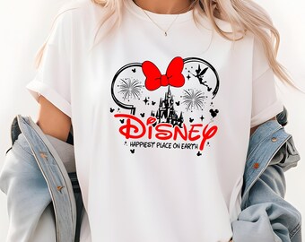 Minnie Happiest Place on Earth Shirt, Magical Castle Tee, Mickey Castle Shirt, Disney Vacation Shirt, Magical Kingdom Shirt