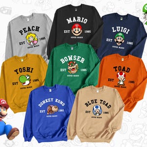 T-shirt Garçon Super Mario – 8-9 Ans – Bleu – Coton – Manches Courtes – Occasion Bon état
