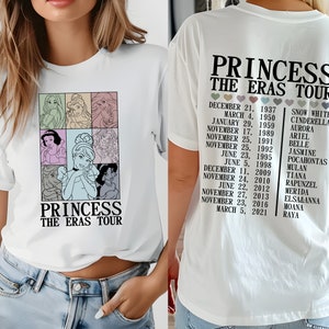 Princess Eras Tour Shirt, Disney Princess Shirt, Disney Princess Characters Shirt, Disney Girl Trip Shirt, Disneyland Shirt
