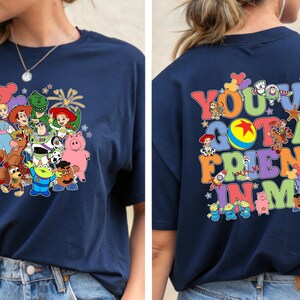 Camiseta "Tienes un amigo en mí", Camiseta de personajes de Toy Story, Camiseta de Disney Toy Story, Camiseta de Buzz Lightyear, Camiseta de la amistad de Disney imagen 3