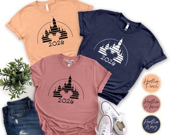 2026 Disney Family Shirt, Retro Disney Family Tee, Disney Vacation Shirt, Retro Castle Mickey Mouse, Disneyland Shirt, Magic Kingdom Shirt