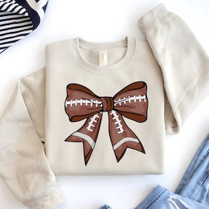 Coquette Football Bow Shirt, Coquette Sports Shirt, Autumn Plaid Bow, Cute Football Season Tee, Game Day, Football Mom Gift