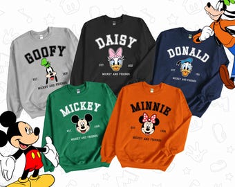 Disney Mickey and Friends Sweatshirt, Mickey And Friends Sweatshirt,  Disney Sweater Gift, Disneyworld Family Sweatshirt