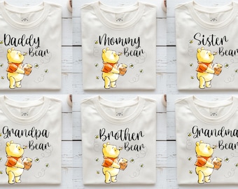 Family Pooh Bear Shirt, Custom Winnie The Pooh Mama Papa Bear Shirt, Custom Pooh Shirt, Mama Bear Shirt, Custom Family Shirt