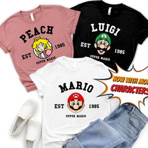 Mario Shirt,  Mario Birthday Shirt,  Mario Family Shirt, Mario & Friend Party Matching Tee, Mario Family Shirt, Mario Gift