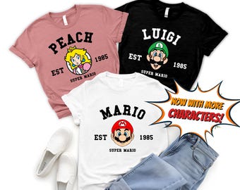 Mario Shirt,  Mario Birthday Shirt,  Mario Family Shirt, Mario & Friend Party Matching Tee, Mario Family Shirt, Mario Gift